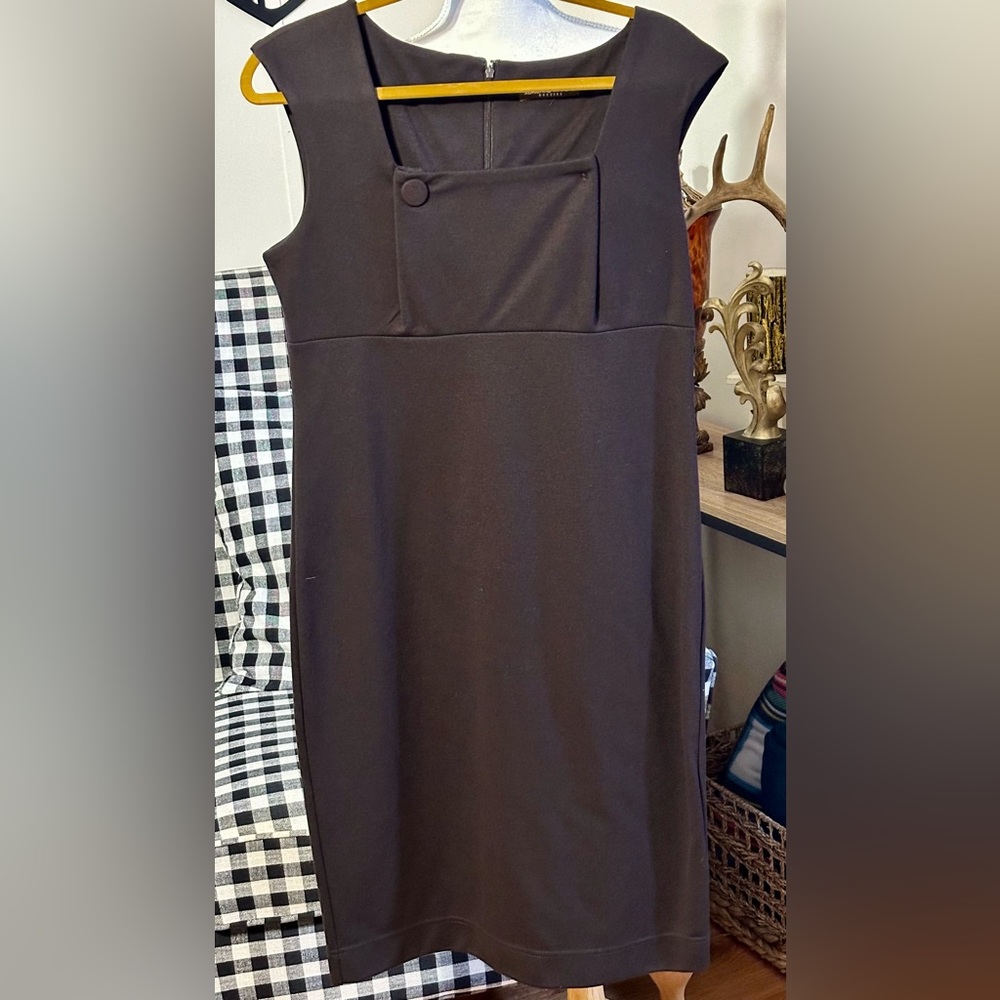Adrienne Vittadini Size 12 Brown Dress